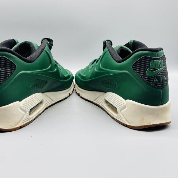 Nike Shoes Mens 11.5 Green White Air Max 90 Lace Up Running Athletic Sneakers - Picture 6 of 10